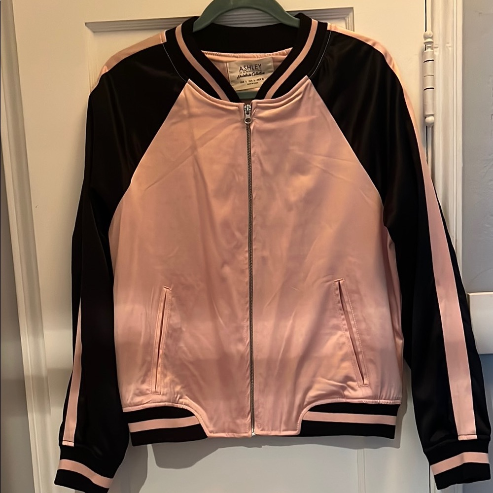 Ashley By 26 International Pink and Black Bomber Jacket